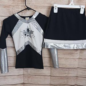 Silver Cheerleader uniform Youth set